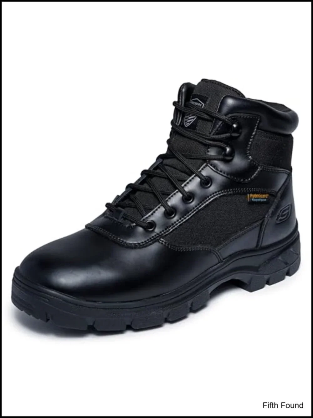 Men's Military Tactical Boot, Memory Foam, Leather, Lace-Up, Waterproof,